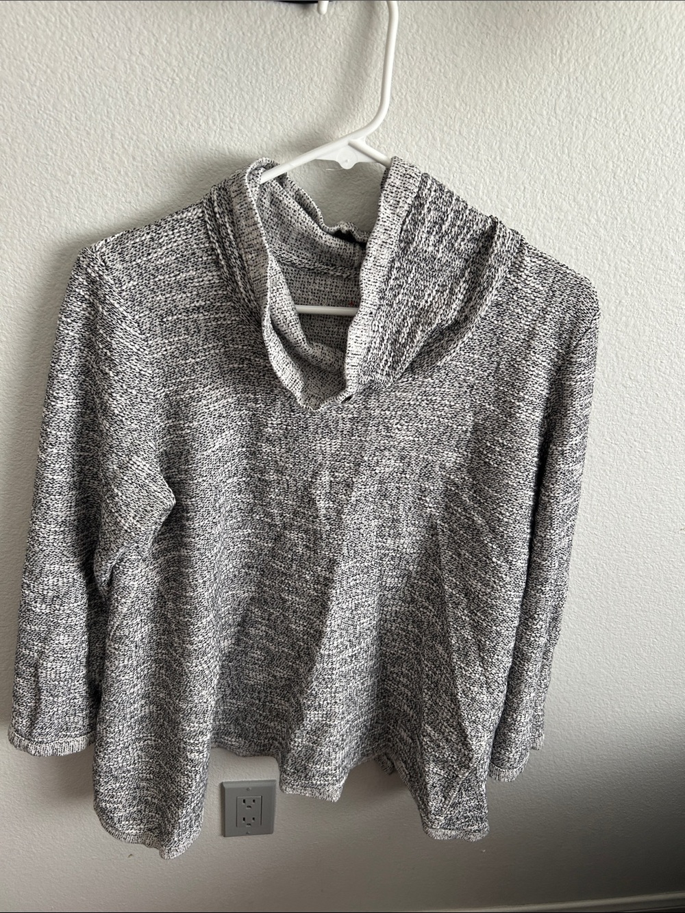 Cozy Gray Marled Cowl Neck Women's Sweater